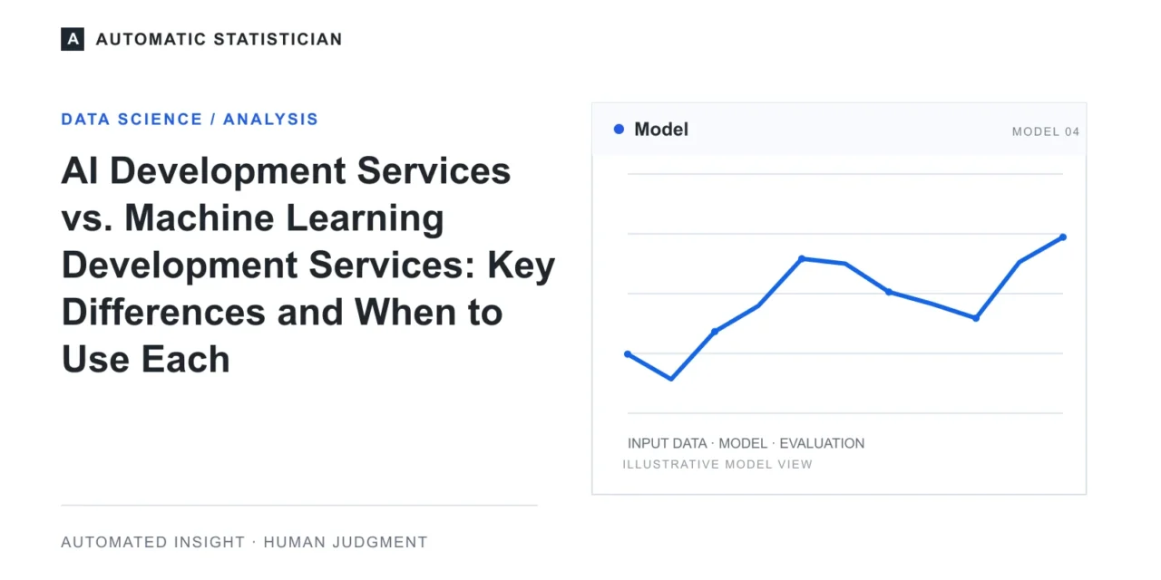 AI Development Services vs. Machine Learning Development Services: visual guide